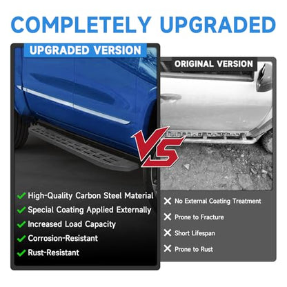 6'' Heavy Duty Carbon Steel Running Boards Side Steps Nerf Bars for 2019