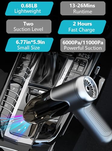 Handheld Car Vacuum Cleaner Cordless 3