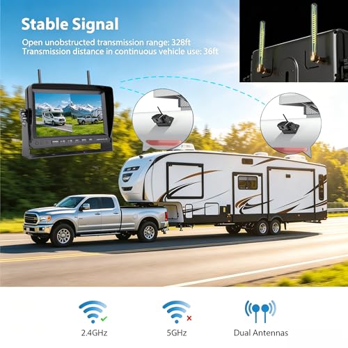 Magnetic Wireless RV Backup Camera System (2 Count)
