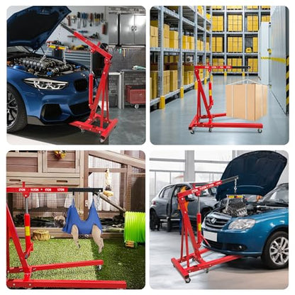 2 Ton Folding Hydraulic Engine Hoist with Leveler