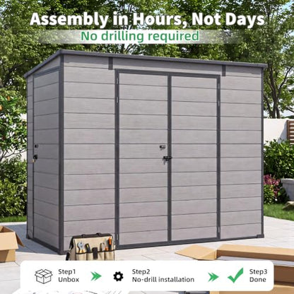 4'x8' Resin Outdoor Storage Shed