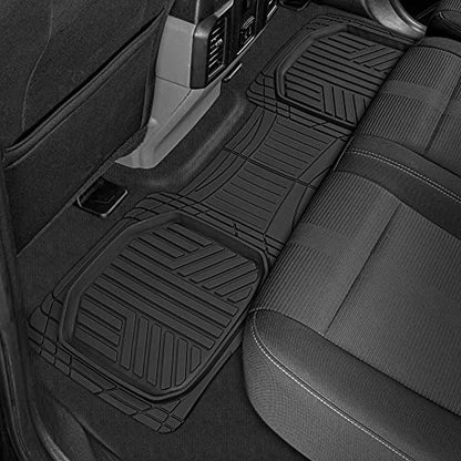 FlexTough™ Deep Dish Plus Rubber Car Floor Mats with Trunk Mat Cargo Liner