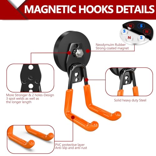 Heavy Duty Magnetic Hooks (4 Count)