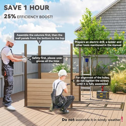 4.6' x 9' Steel Outdoor Storage Shed Waterproof Lean