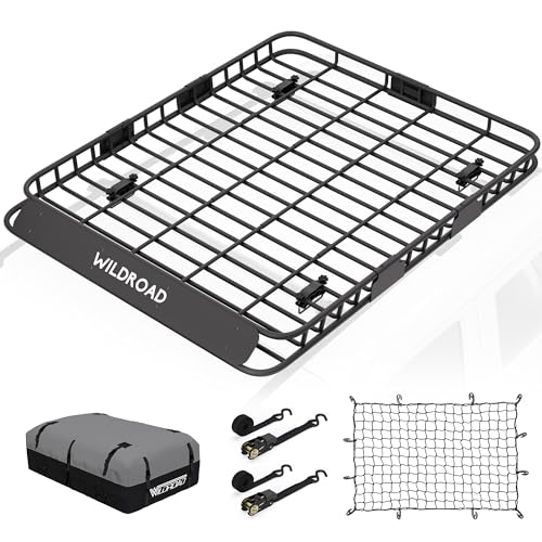 Rooftop Cargo Carrier Combo Roof Rack Cargo Basket 65" x 50" x 4"