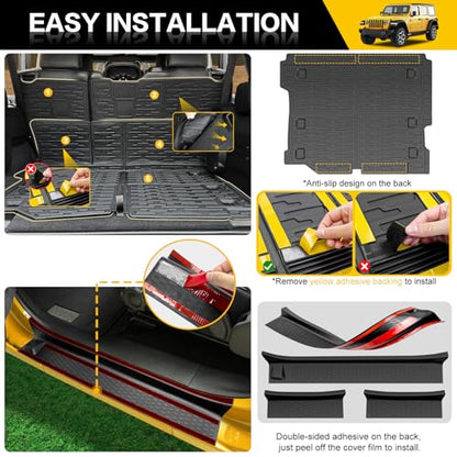Cargo Mats with Door Sill Guards for 2018
