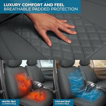 Curated Ashen Leather Seat Covers for Cars & SUVs