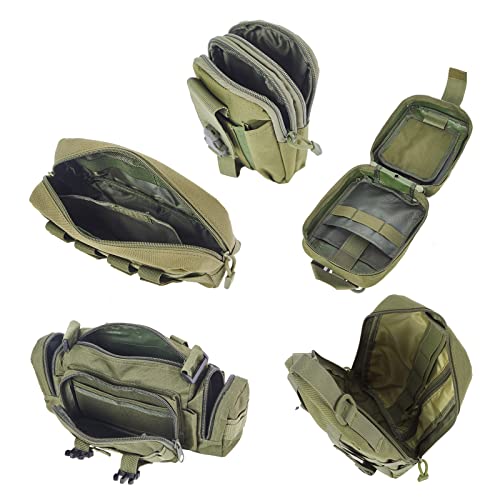 Universal Tactical Car Seat Back Organizer Bag Tactical Molle Vehicle Organizers Panel Vehicle Protector Organizers with 5 Detachable Pouches for Car Truck Ford Jeep
