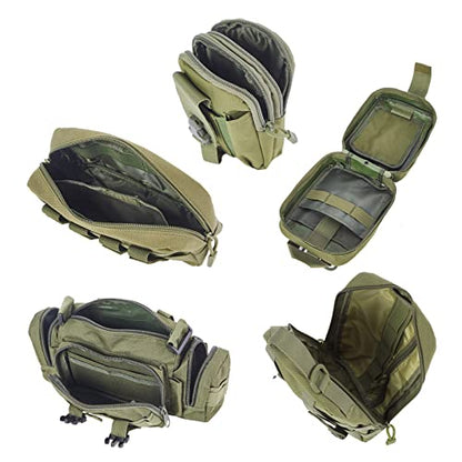 Universal Tactical Car Seat Back Organizer Bag Tactical Molle Vehicle Organizers Panel Vehicle Protector Organizers with 5 Detachable Pouches for Car Truck Ford Jeep