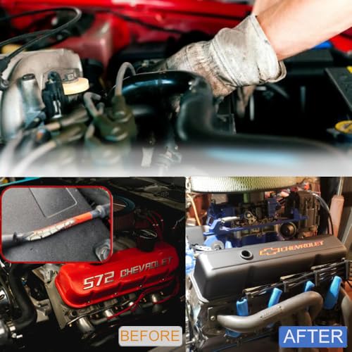 Spark Plug Wire Heat Shield 8PCS Spark Plug Boots Thermal Protection Sleeve 1200 Degree 6 inch Heat Cover Wrap for Car Truck (8 Count)