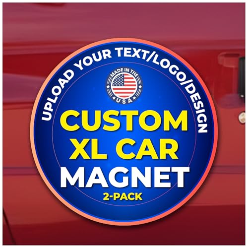 Custom Round Car Magnets 18" (2 Count)