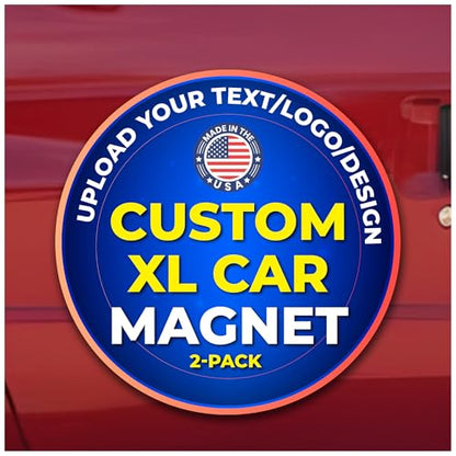 Custom Round Car Magnets 18" (2 Count)