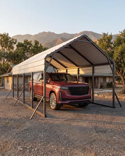 13 ft x21 ft x11 ft Oversized Metal Carport