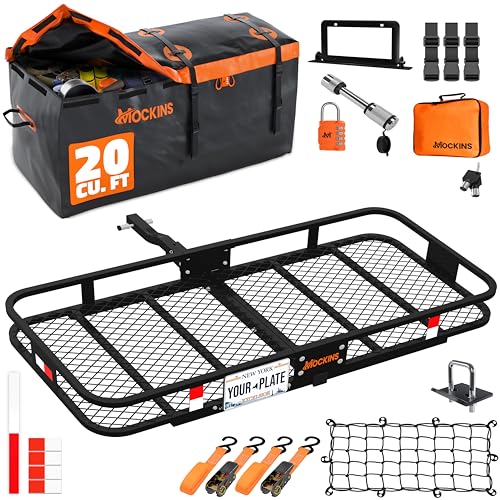 500 Lb Capacity Steel Trailer Hitch Cargo Carrier for 2" Receivers