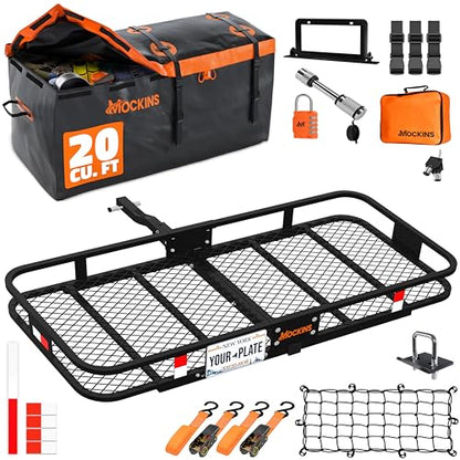 500 Lb Capacity Steel Trailer Hitch Cargo Carrier for 2" Receivers