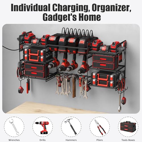 Black Power Tool Organizer Wall Mount (15 Count)