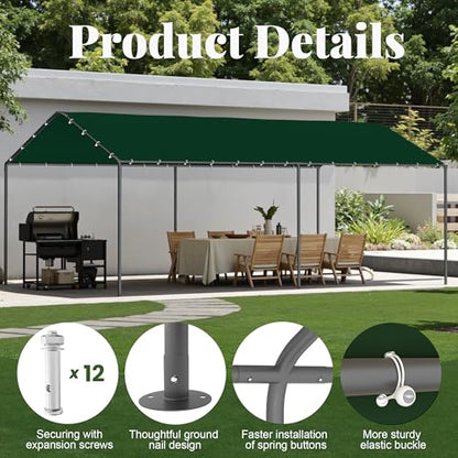 Carport 10‘ x 20’ Garage Car Canopy w