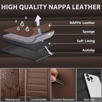 Nappa Leather Car Seat Covers Full Set
