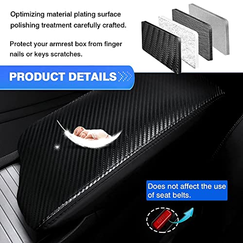 Center Console Cover for Hyundai Sonata 2020 2021 2022 2023 Accessories Carbon Fiber Armrest Cover Anti