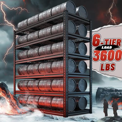 6 Tier Heavy Duty Storage Shelving for Garage Basement Warehouse