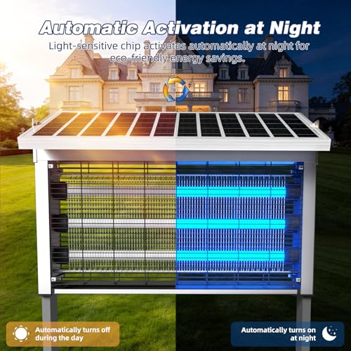Heavy Duty Large Solar Bug Zapper Outdoor for 1