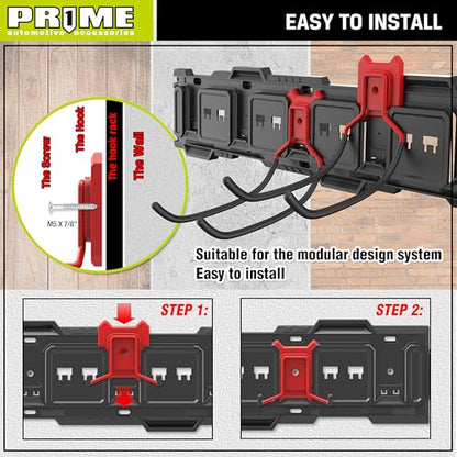 PR1ME 1 Pack Garage Garden Tool Organizer Wall Mount Hooks