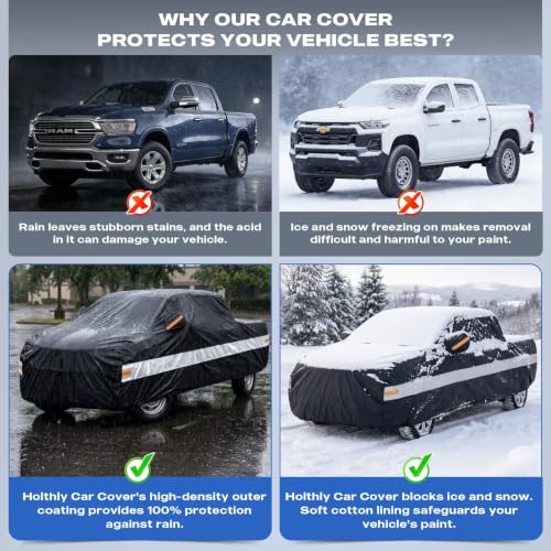 10 Layers Truck Cover Waterproof All Weather Custom Fit for Jeep Gladiator
