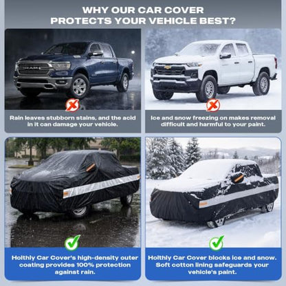 10 Layers Truck Cover Waterproof All Weather Custom Fit for Jeep Gladiator
