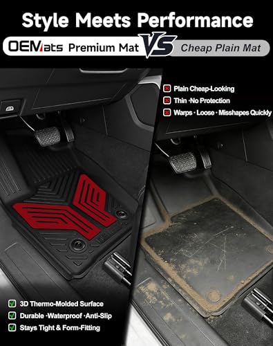 Premium Color TPE Floor Mats for Toyota Tacoma 2024 2025 2026 Double Cab Auto Tran