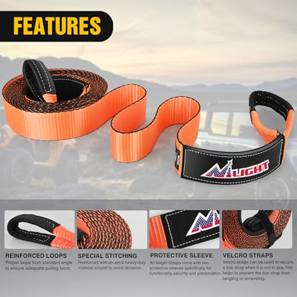 3" x 20' Recovery Tow Strap Lab Tested 31