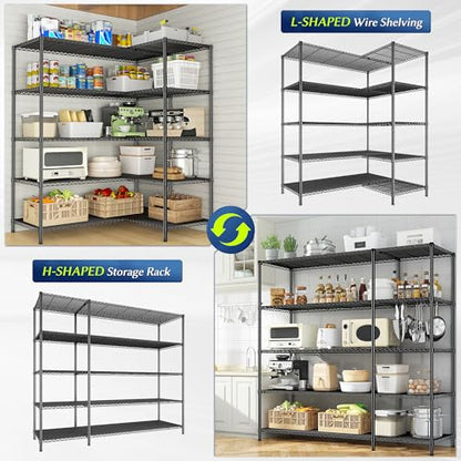 70.8H Wire Shelving Rack (2 Count)