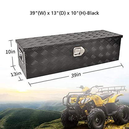 39In Aluminum Tool Box 5 Bar Tread ToolBox for Truck Bed Car Outdoor