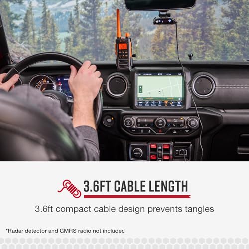 USB C to Barrel Connector Radar Detector Power Cable Radar Detectors (3.6 Foot)