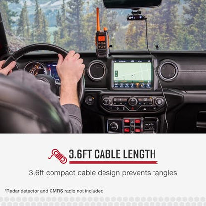 USB C to Barrel Connector Radar Detector Power Cable Radar Detectors (3.6 Foot)