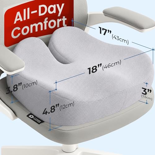 Seat Cushion Memory Foam Chair Cushion for Tailbone Pain Relief