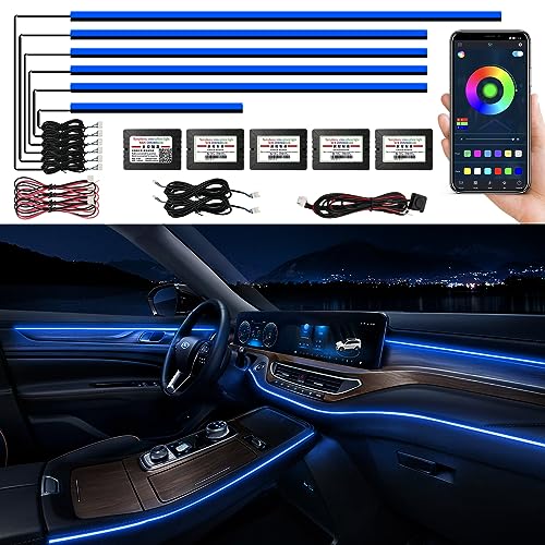 Acrylic Interior Car LED Strip Light with Wireless APP (6 Count)