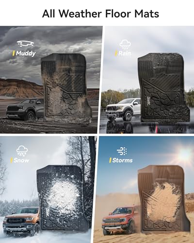 Floor Mats Fit for Ford Ranger SuperCrew 2024