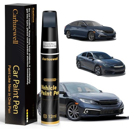 B 607M Cosmic Blue Metallic Touch Up Paint Compatible with Honda