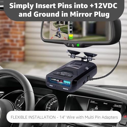 RJ11 Mirror Tap Radar Detector Hardwire Kit for Escort Max 360