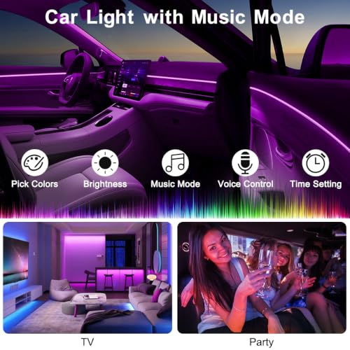 Interior Car LED Strip Lights (2 Count)