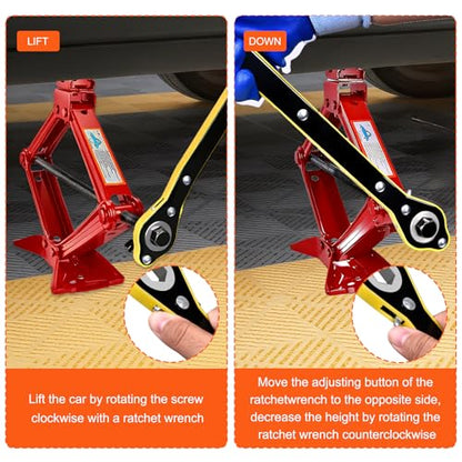 2.5T Scissor Jack Car Tire Changing Emergency Kit