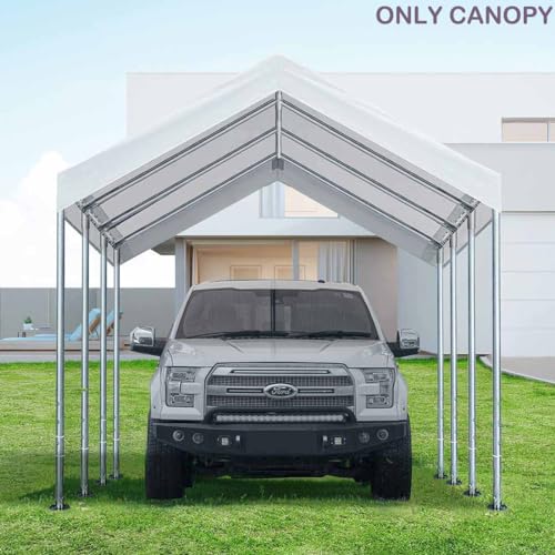 12'x20' Carport Canopy Replacement Cover White
