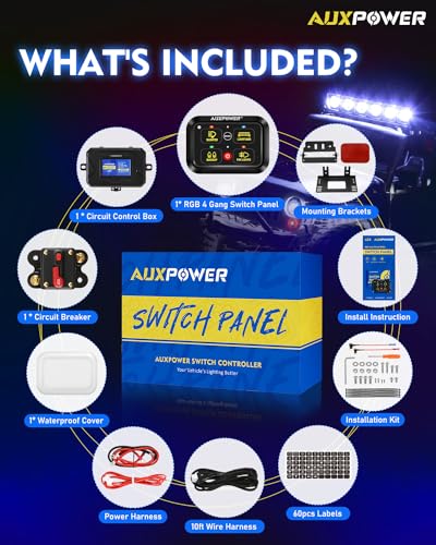 RGB 4 Gang Switch Panel A24 3 Modes RGB Dimmable IP65 Waterproof