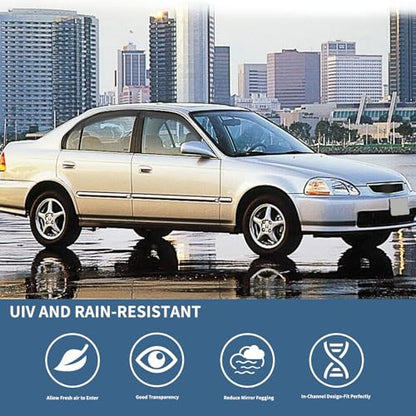4PCS Rain Guards Window Visors Wind Deflector Fits for 1996
