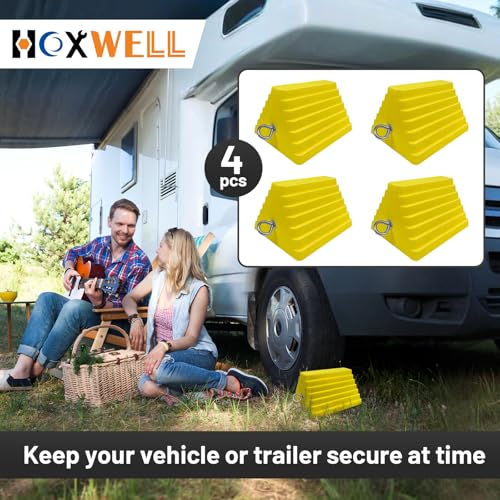 Premium 4 pcs Heavy Duty Wheel Tire Chocks