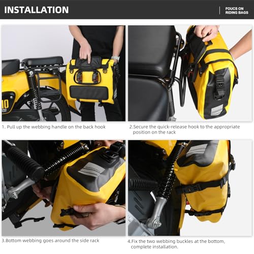 Motorcycle Saddlebags 15L Saddle Bags Motorcycles Single Side Pannier Bag Waterproof Motorcycle Tail Bag Portable Multifunctional Shoulder Bag