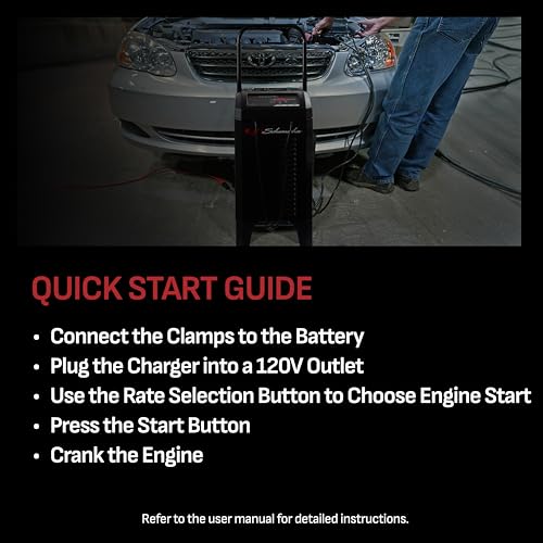 Wheeled 6A Car Battery Charger & Maintainer