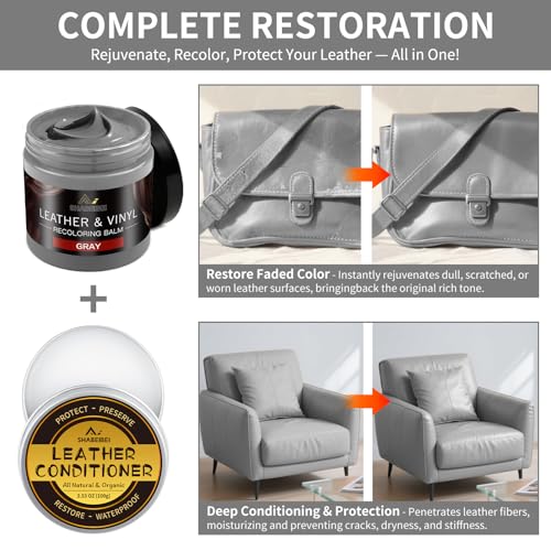 Leather Recoloring Balm with 100ml Mink Oil