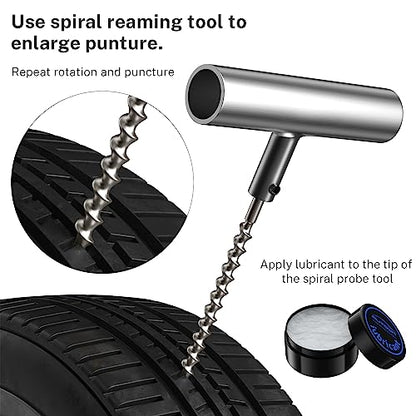 Flat Tire Repair Kit with Plugs 31pcs