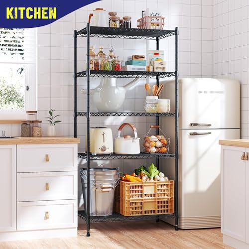 5 Tier 1010LBS Adjustable Narrow Storage Shelves